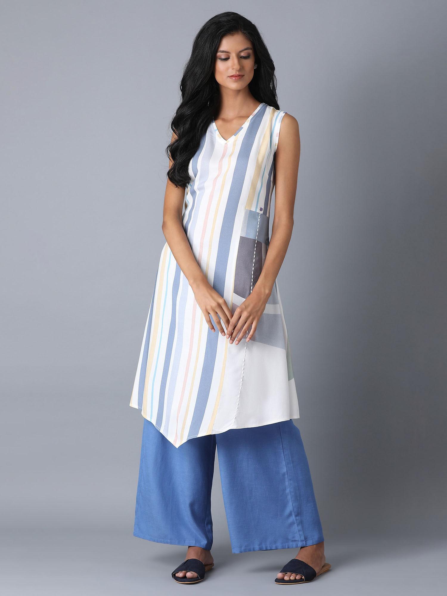 blue stripes kurta