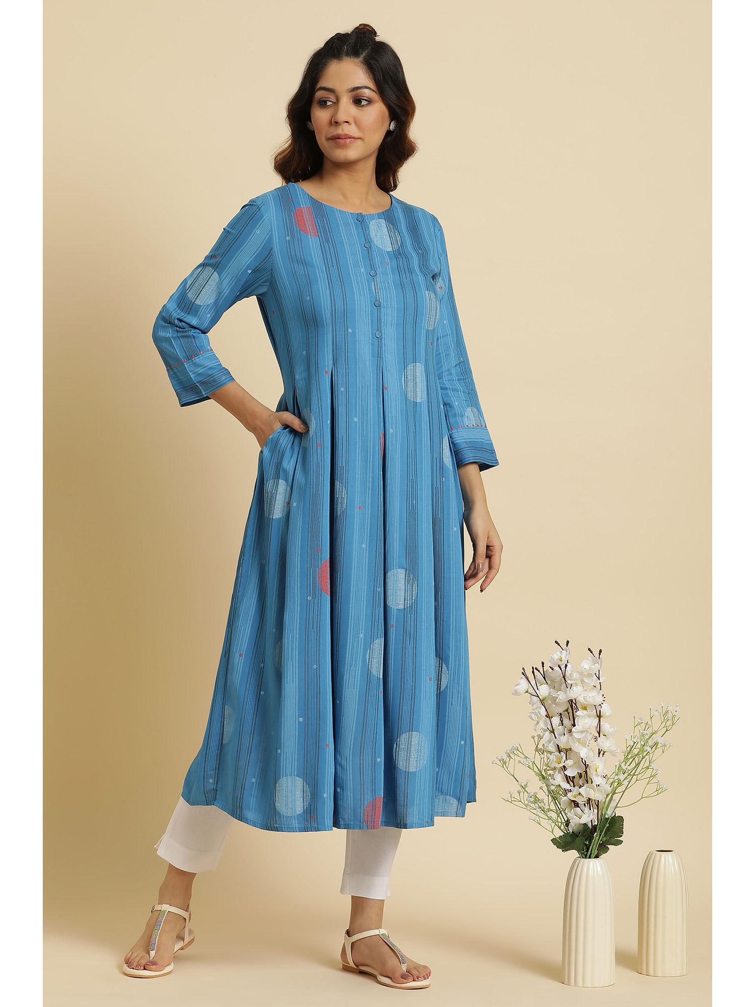 blue stripes kurta