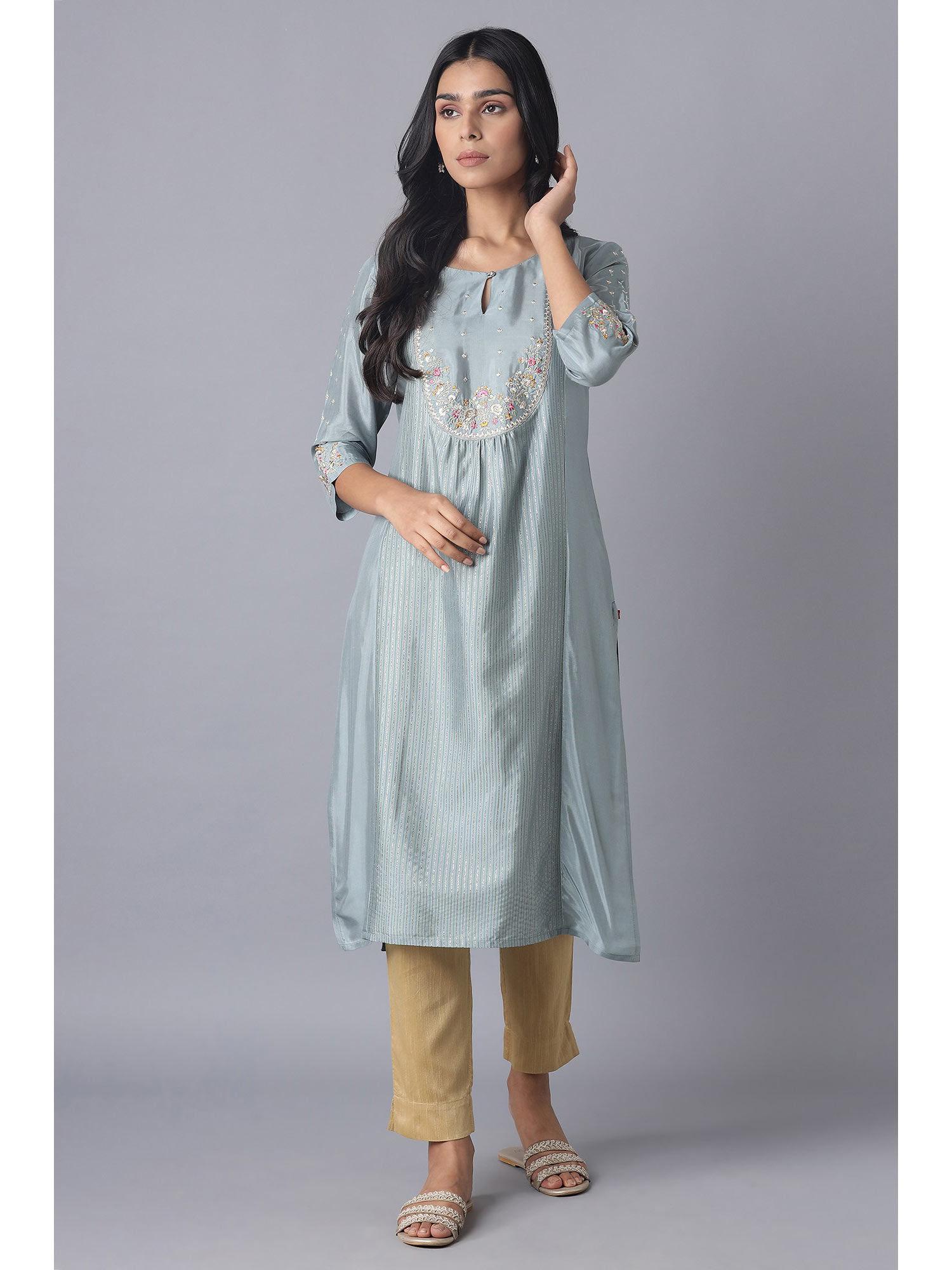 blue stripes kurta