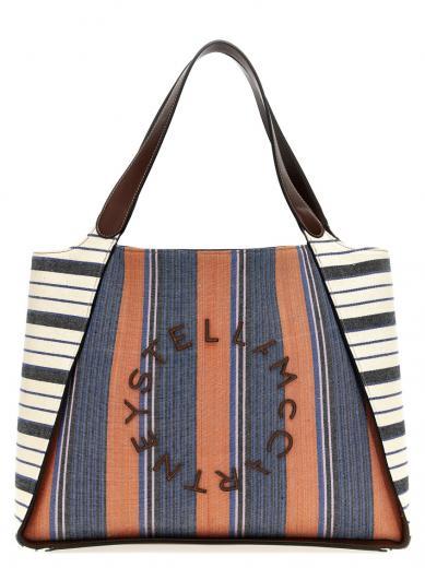 blue stripes tote bag