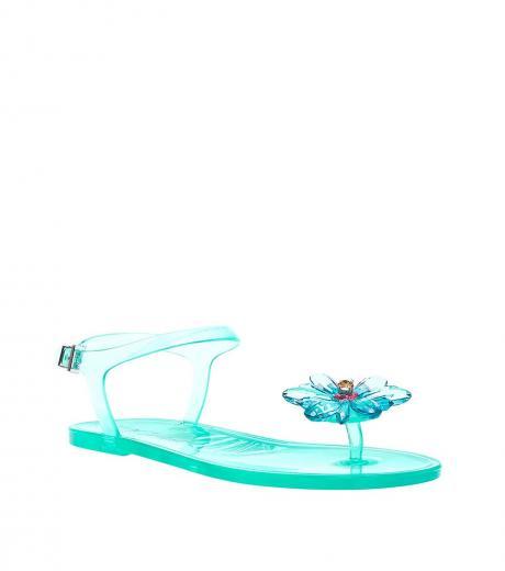 blue tabby jelly sandals