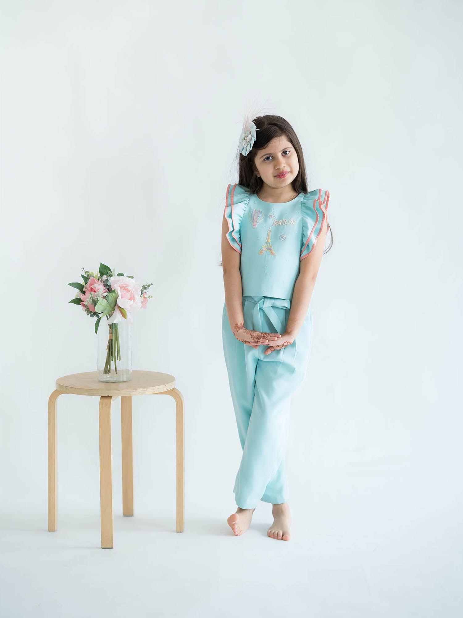 blue tiny traveller co-ord (set of 2)