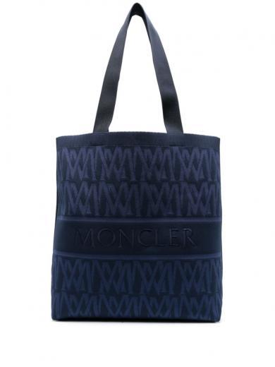blue tote bag knit bag