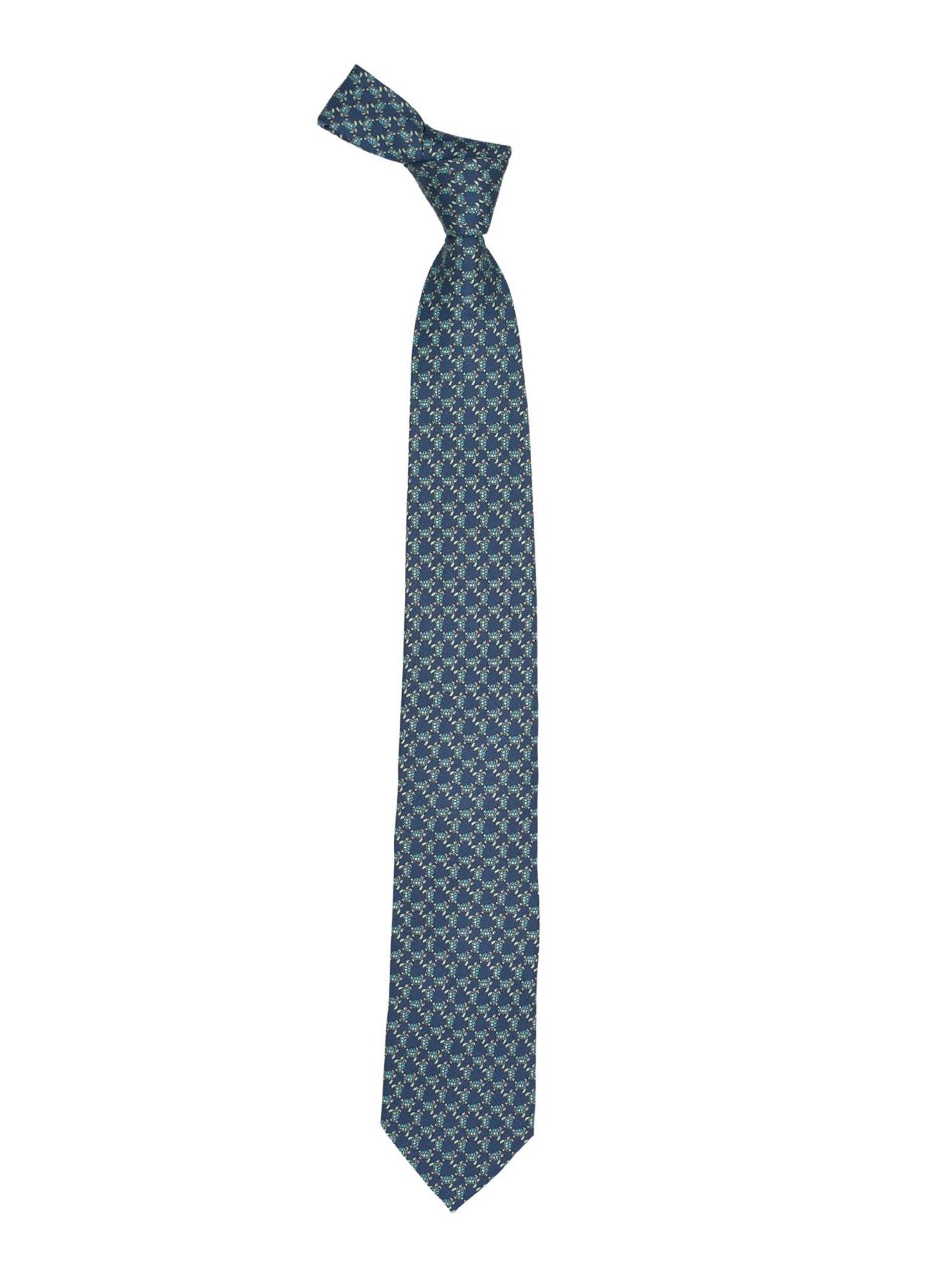 blue turtle italian silk necktie