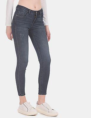 blue twiggy super skinny fit dark wash jeans