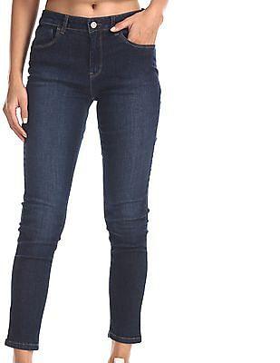 blue veronica skinny fit mid waist jeans