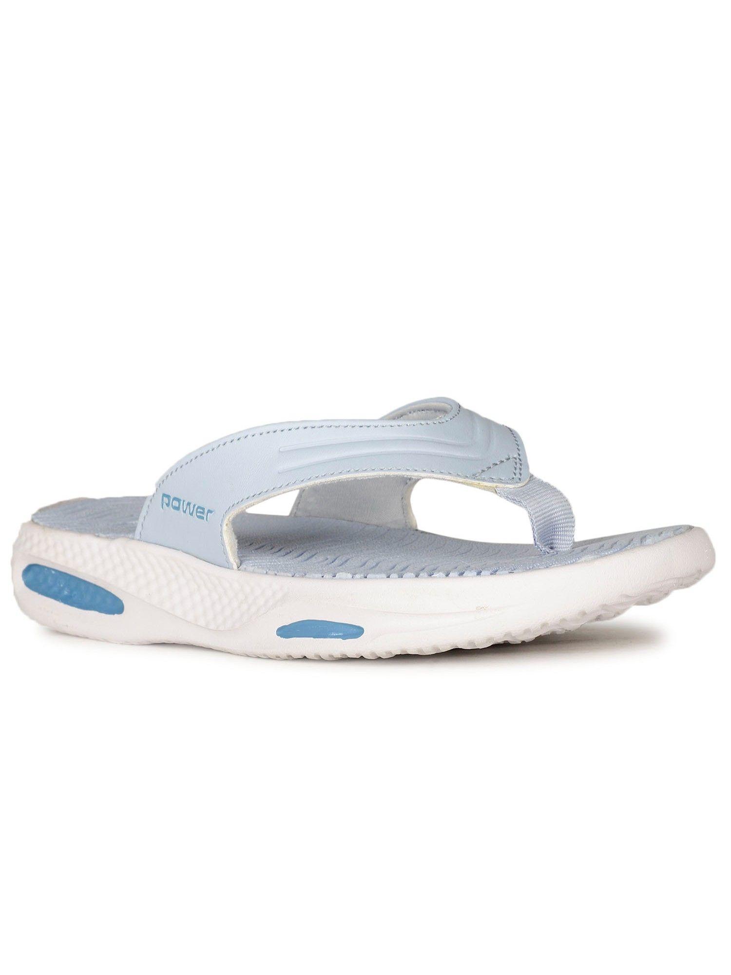 blue women slip-on flipflops