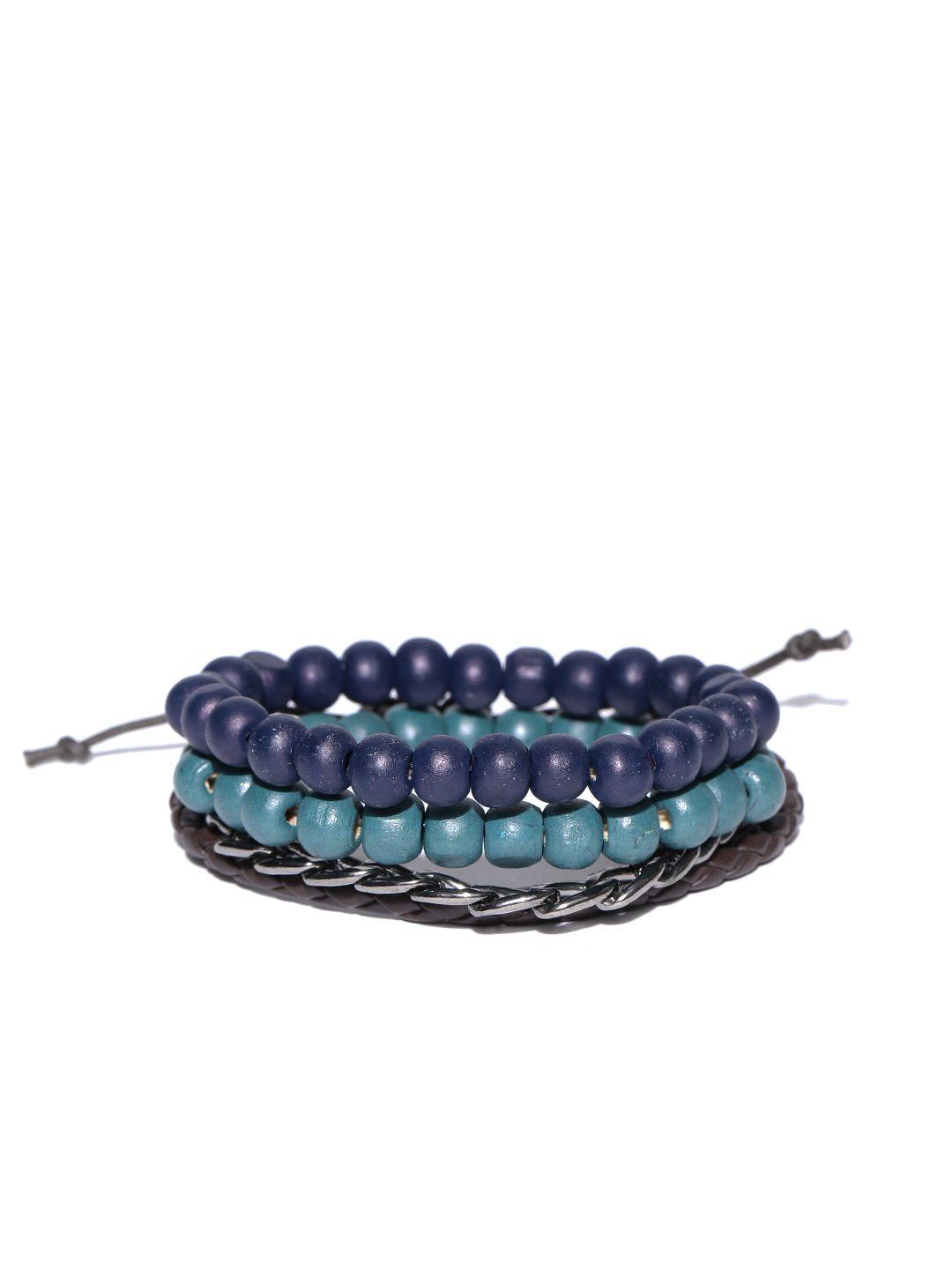 blueberry men set of 3 handcrafted bracelets