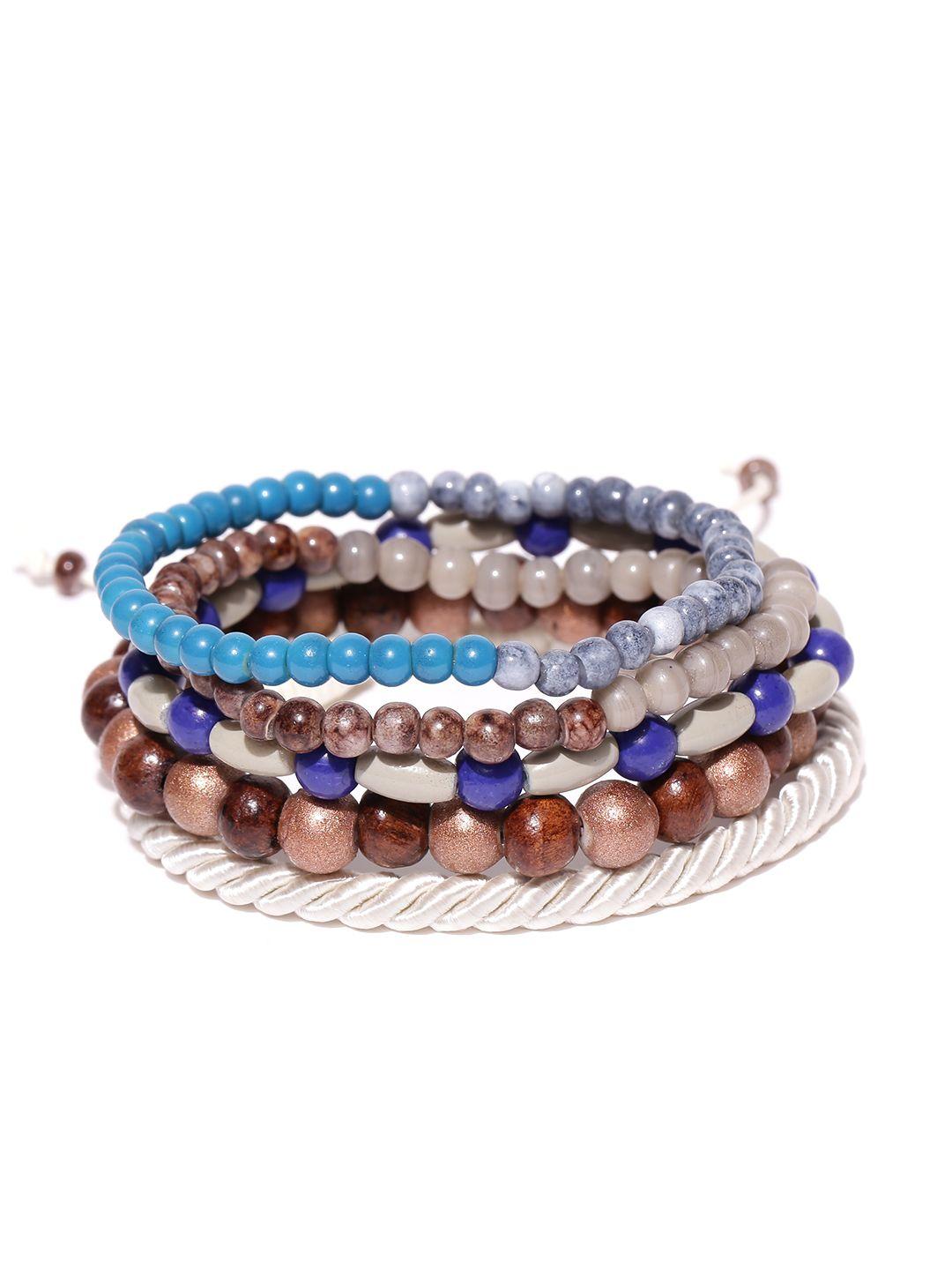 blueberry men set of 5 handcrafted bracelets