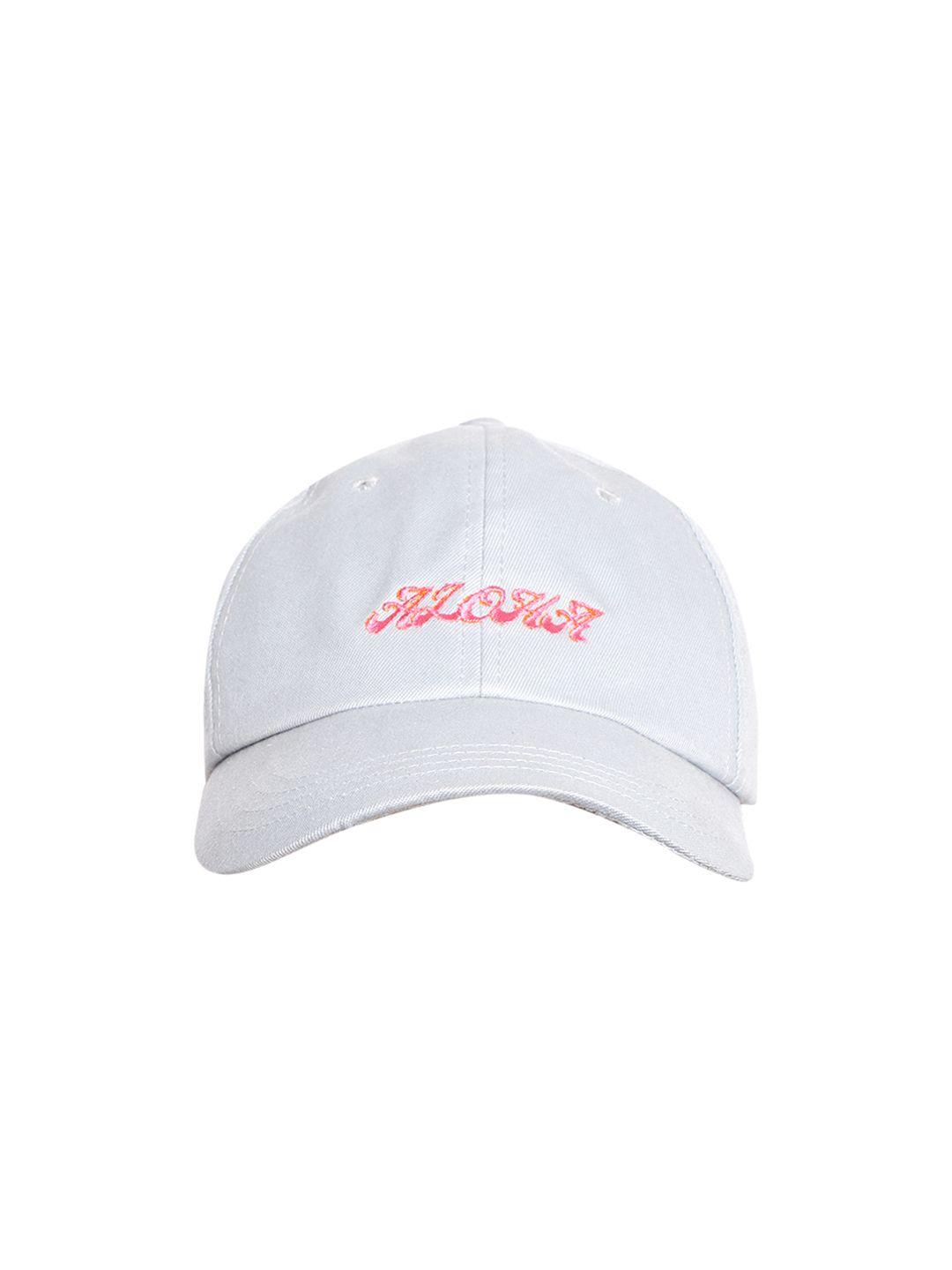 blueberry unisex grey & red embroidered baseball cap