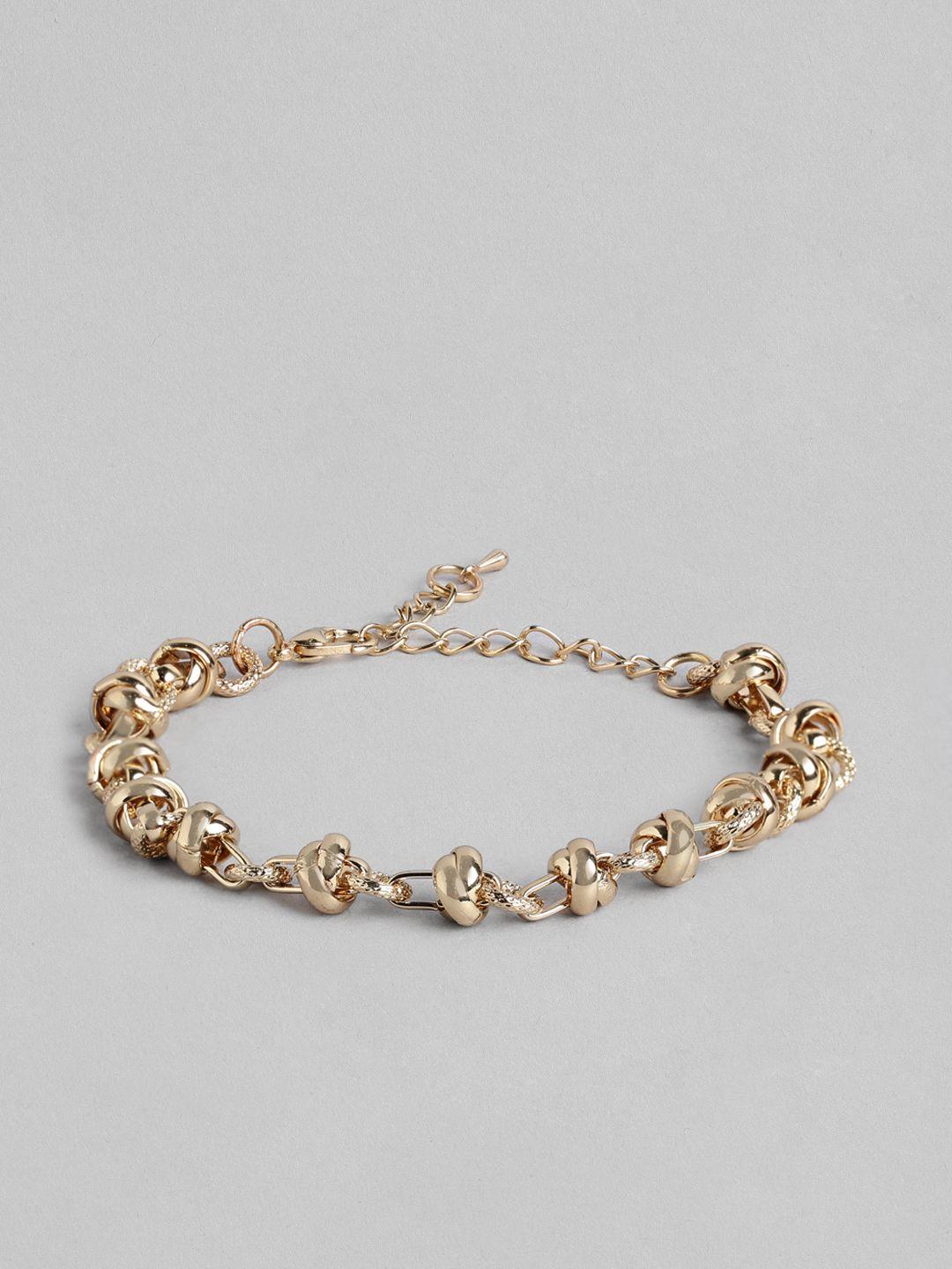 blueberry women gold-toned handcrafted gold-plated multistrand bracelet
