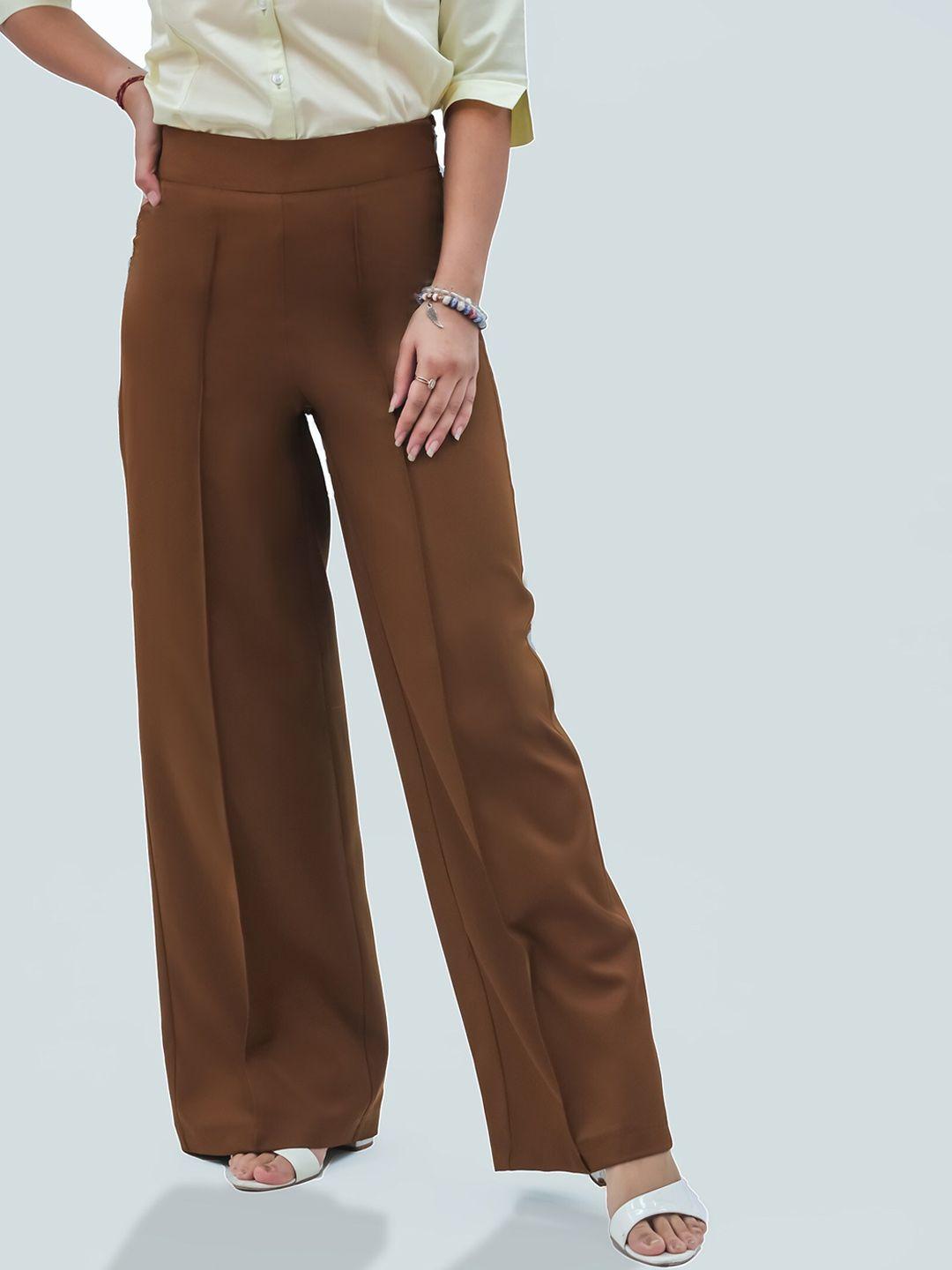 bluebird women relaxed loose fit high-rise trousers