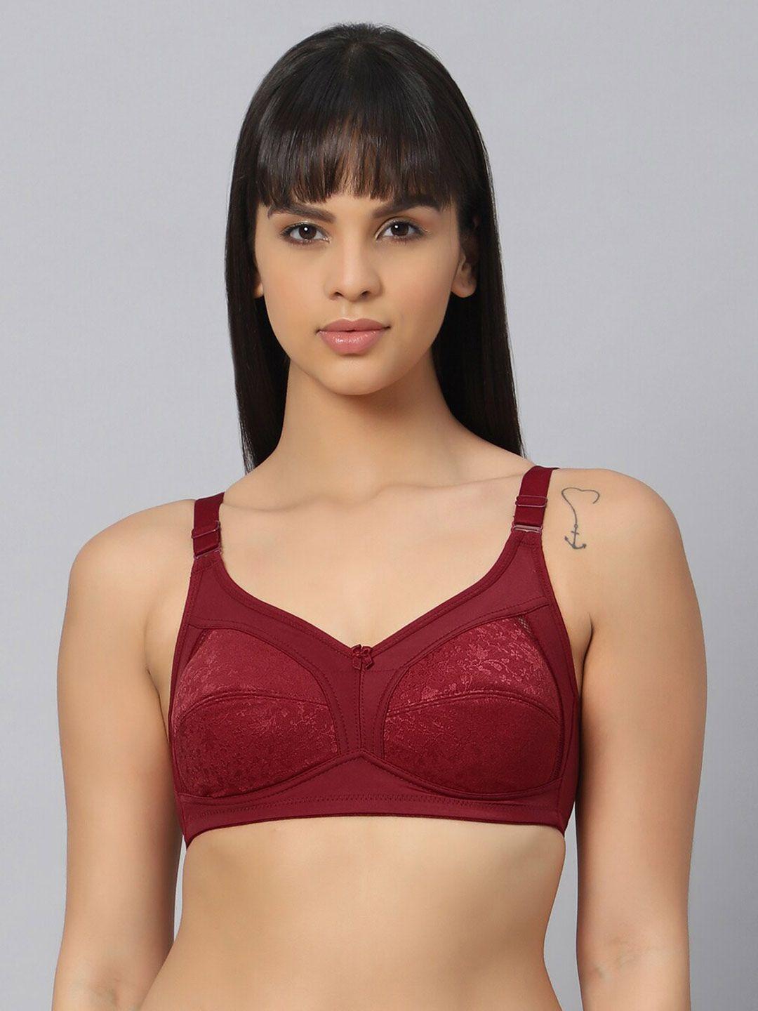 bluenixie floral self design full coverage non padded minimizer bra with all day comfort