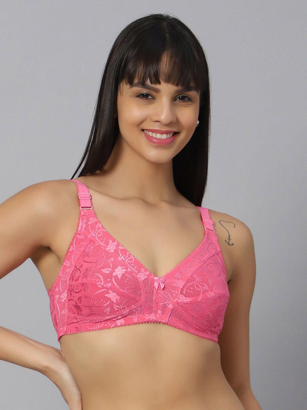 bluenixie floral self design full coverage bra with all day comfort