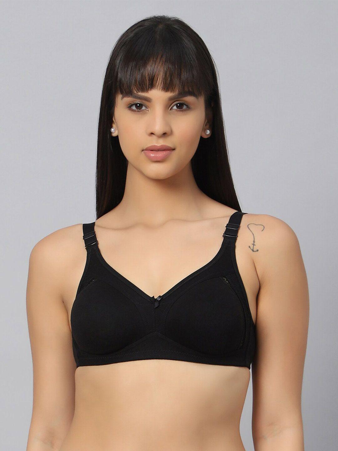 bluenixie seamless full coverage cotton t-shirt bra with anti bacterial