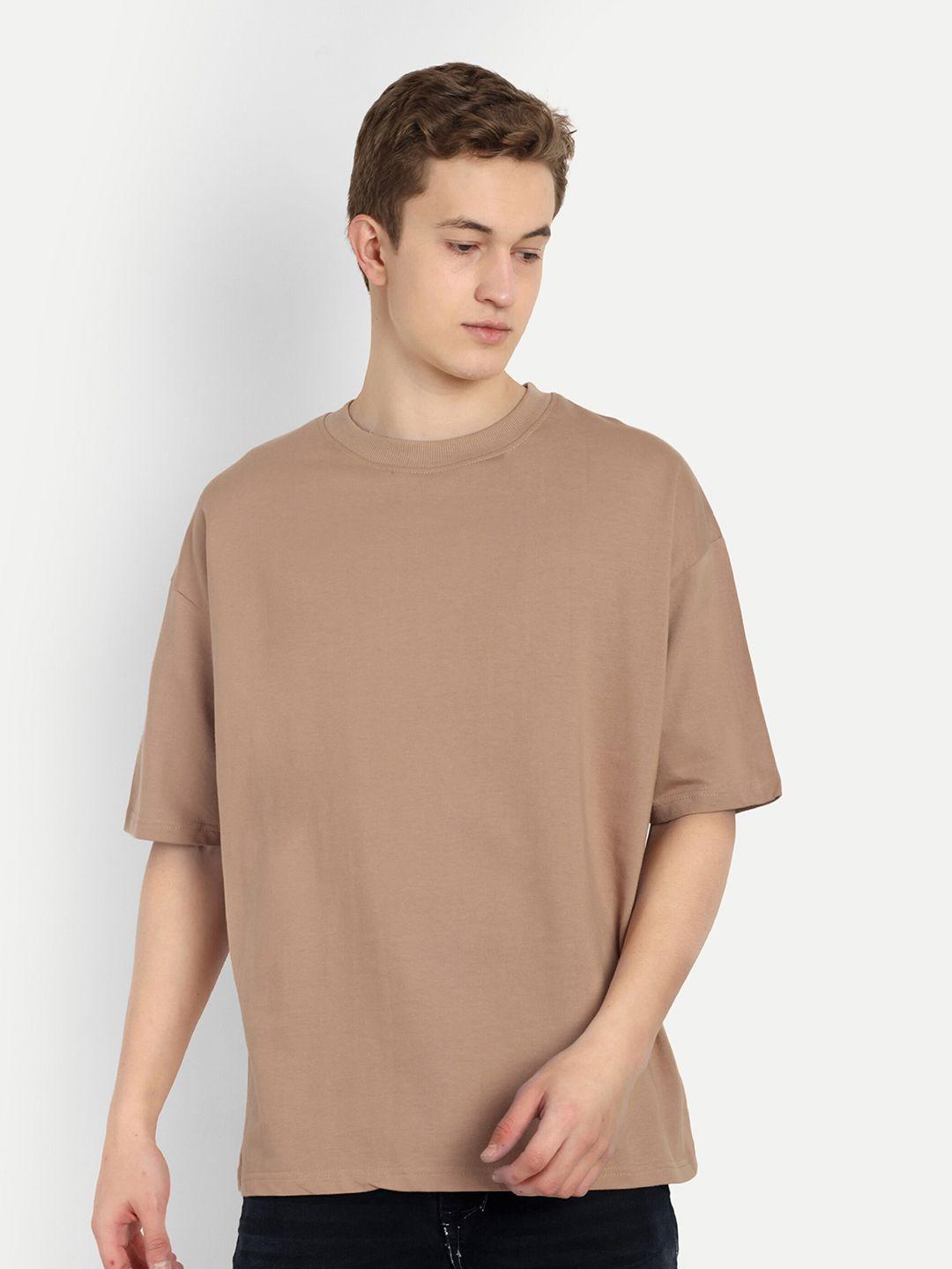 blurr  round neck  drop-shoulder sleeves cotton t-shirt