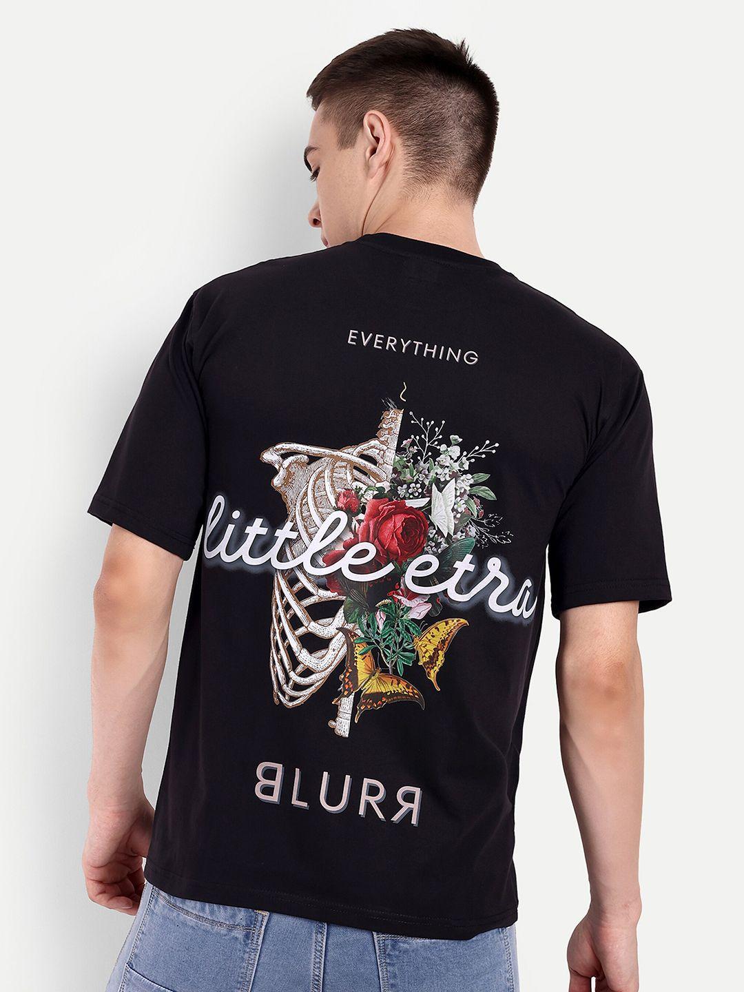 blurr graphic printed pure cotton oversized t-shirt