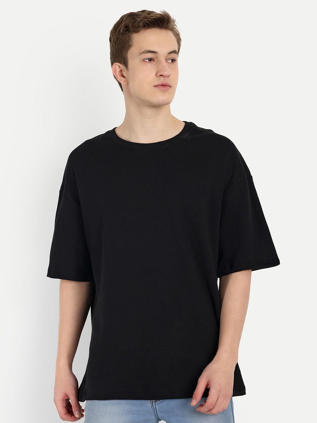 blurr round neck drop-shoulder sleeves cotton t-shirt