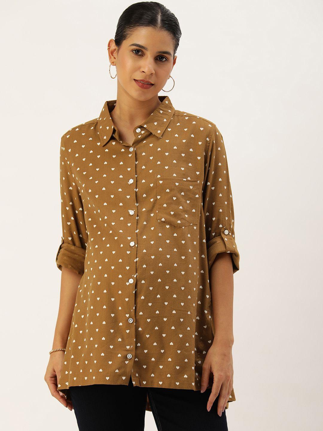 blush 9 maternity women relaxed opaque printed maternity shirt