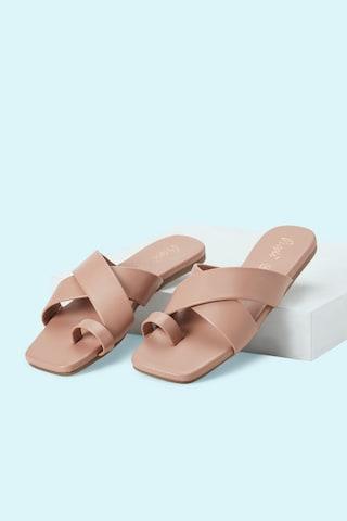 blush flat sandals