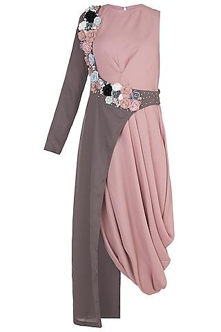 blush-pink-tunic-with-embroidered-half-jacket