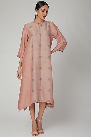 blush pink block printed tunic