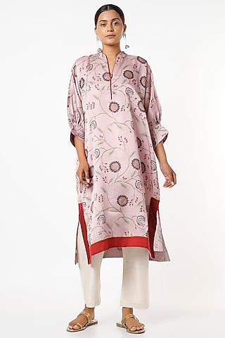 blush pink bohemian printed tunic