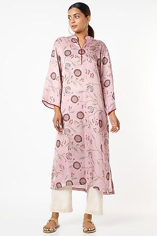 blush pink bohemian printed tunic