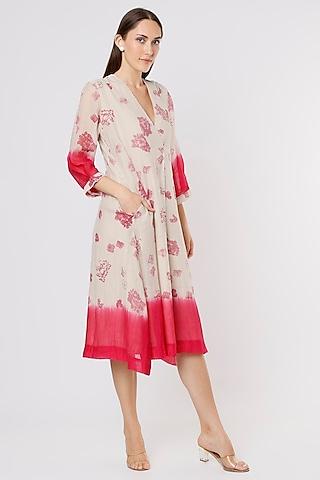 blush pink chanderi silk & cotton tunic