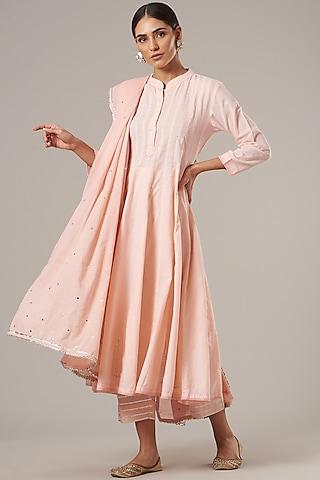 blush pink cotton kurta set