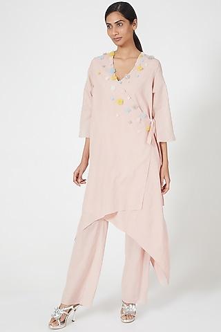 blush pink cotton tunic set