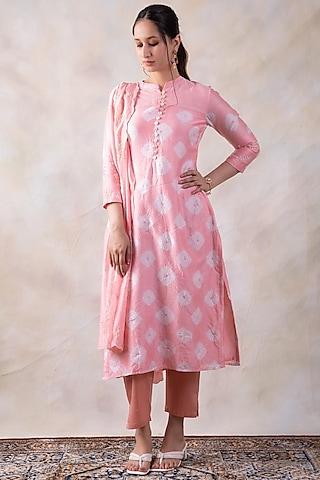 blush pink embroidered kurta set