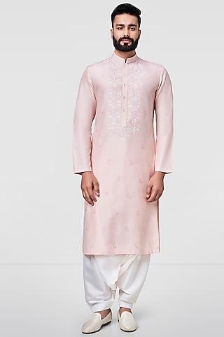 blush pink embroidered kurta