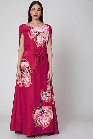 blush pink embroidered maxi dress