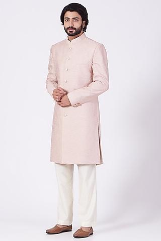 blush pink embroidered sherwani