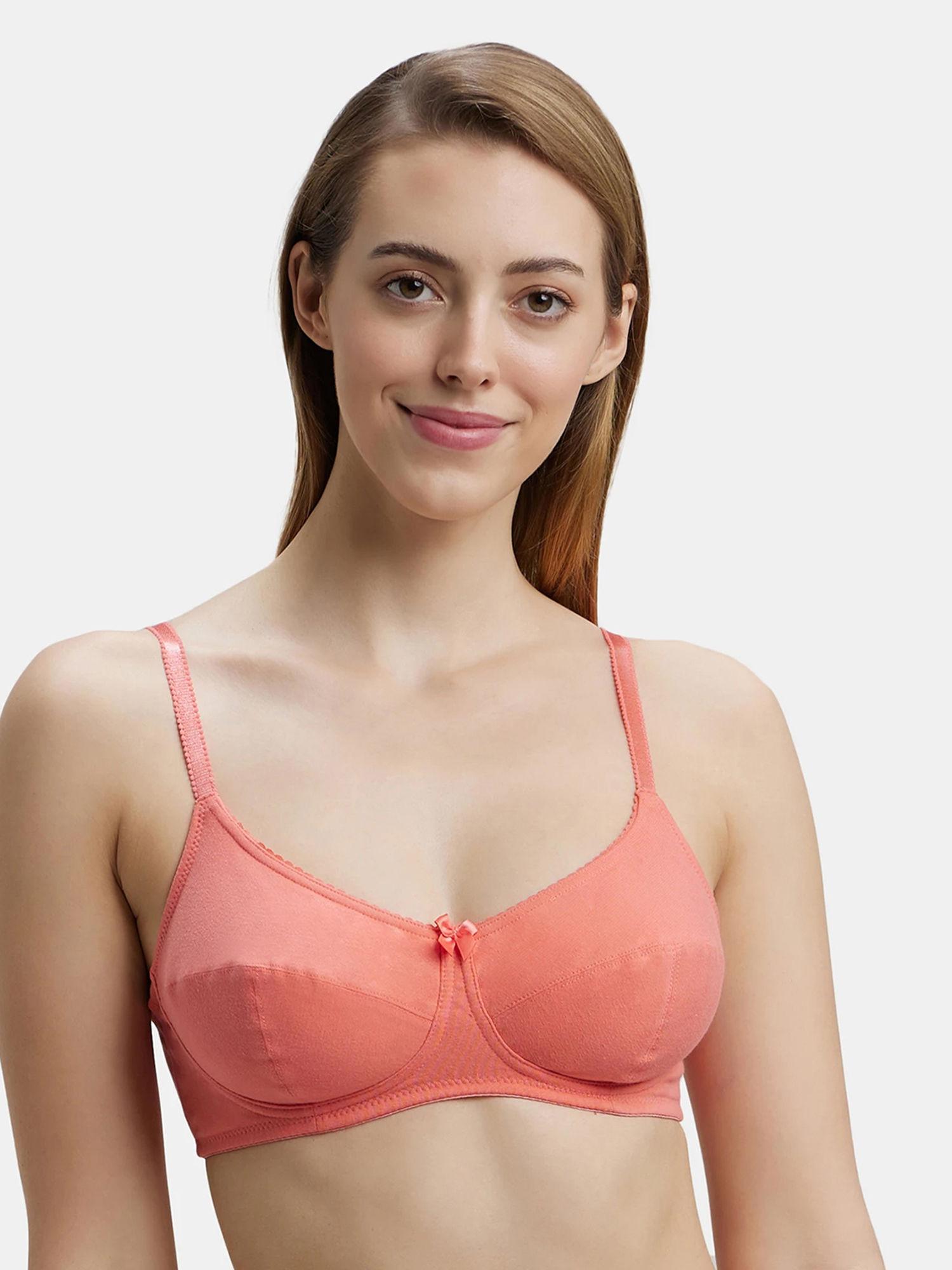 blush pink slim fit bra