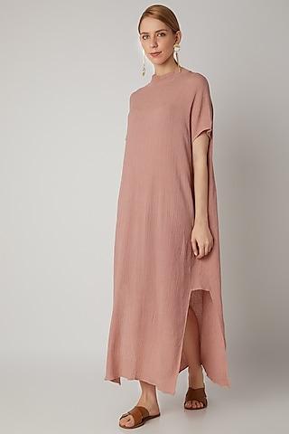 blush pink viscose cotton kaftan