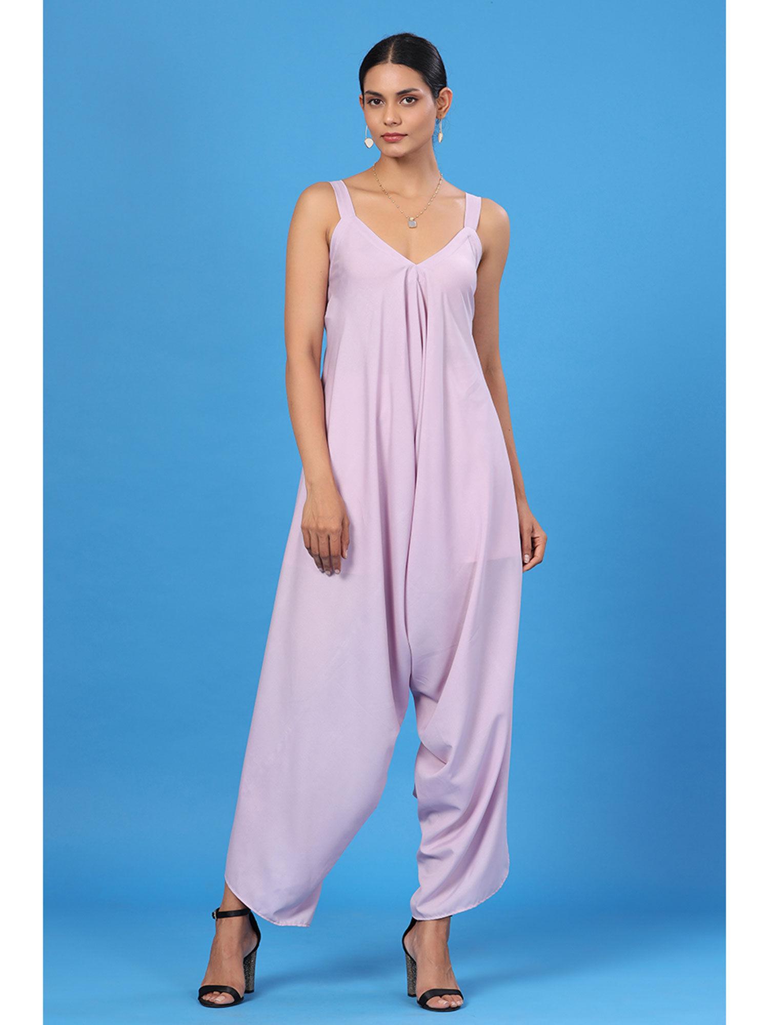 blush purple palazzo jumpsuit