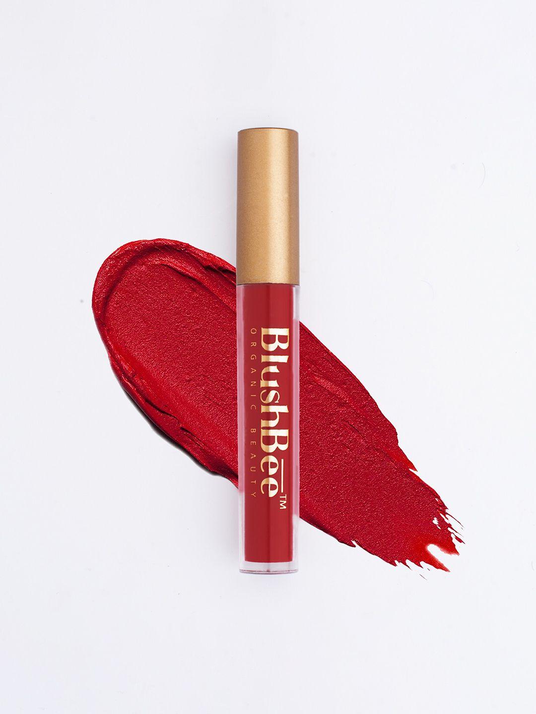 blushbee beauty highly pigmented vegan organic lip nourishing liquid lipstick 5ml - lit me