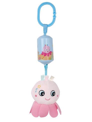 blushing octopus pink hanging toy wind chime