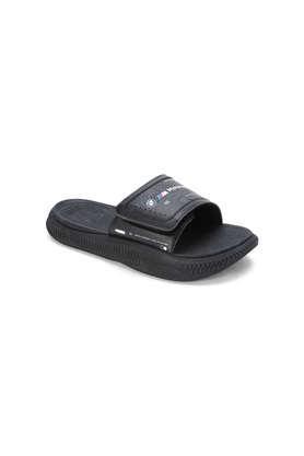 bmw mms softride 2.0 synthetic slip-on men's slides - black