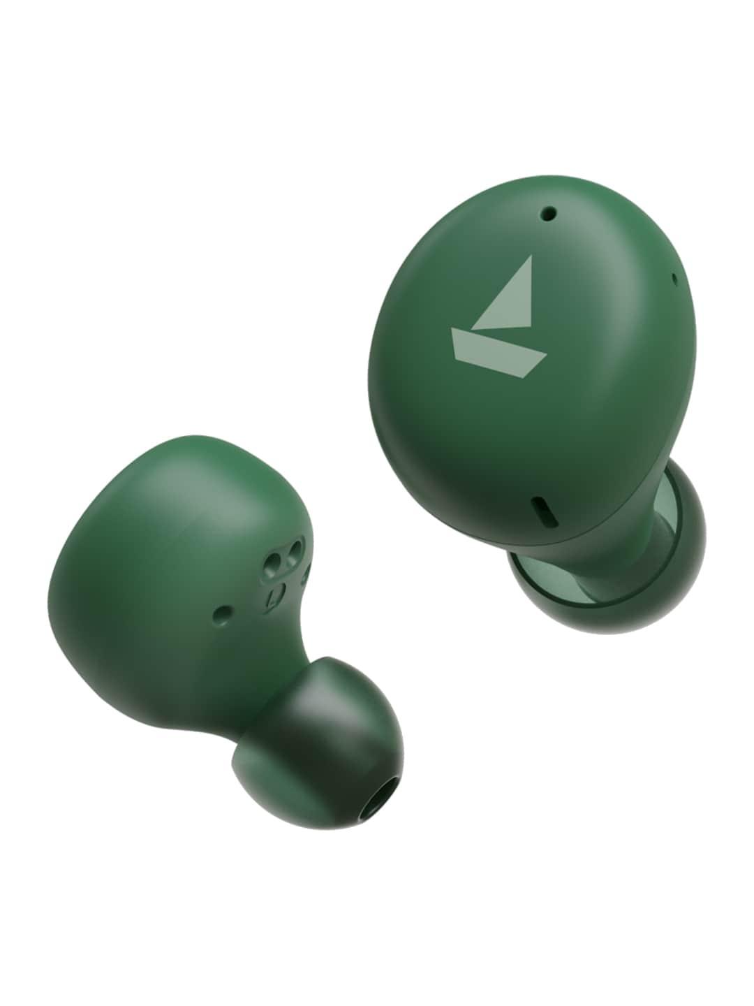 boat airdopes 381 m army green tws earbuds with up to 20h playback