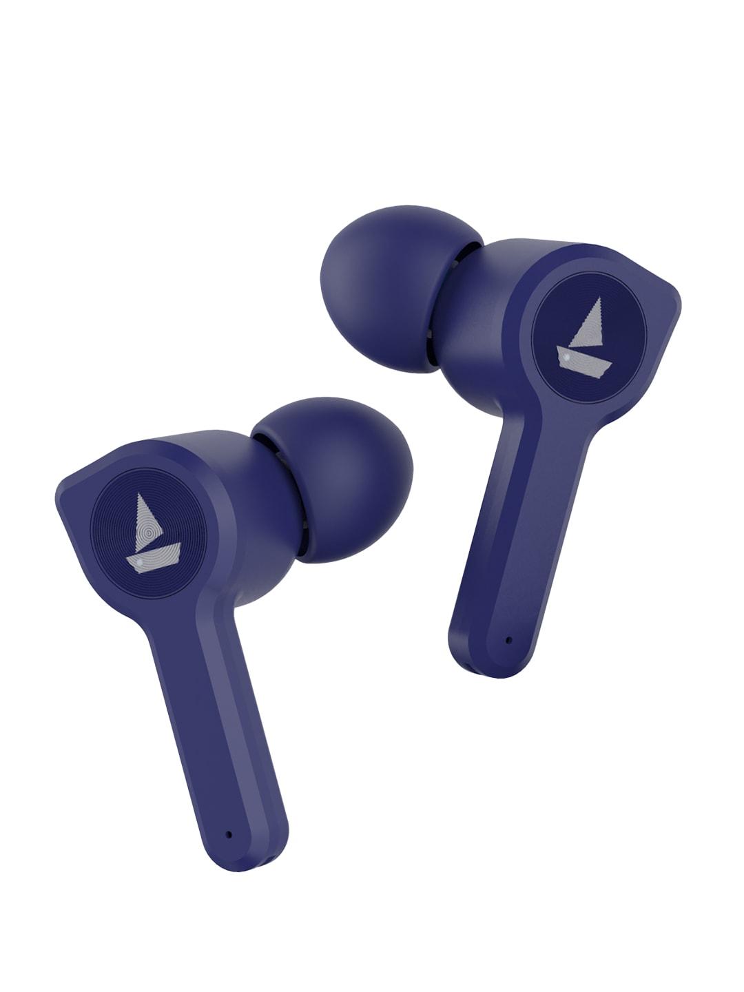 boat airdopes 402 m tws bold blue earbuds with touch controls immersive audio