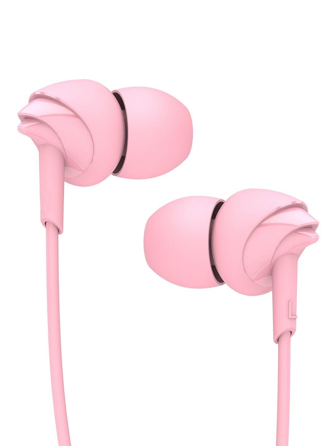 boat bassheads 100 m taffy pink earphones with enhanced bass hawk-inspired design & mic