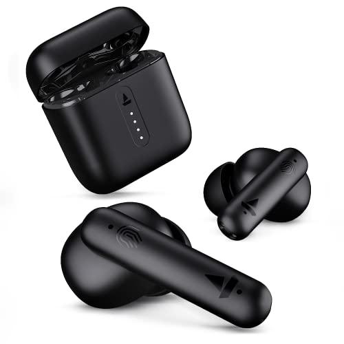 boat airdopes 141 bluetooth tws earbuds with 42h playtime,low latency mode for gaming, enx tech, iwp, ipx4 water resistance, smooth touch controls(bold black), in ear