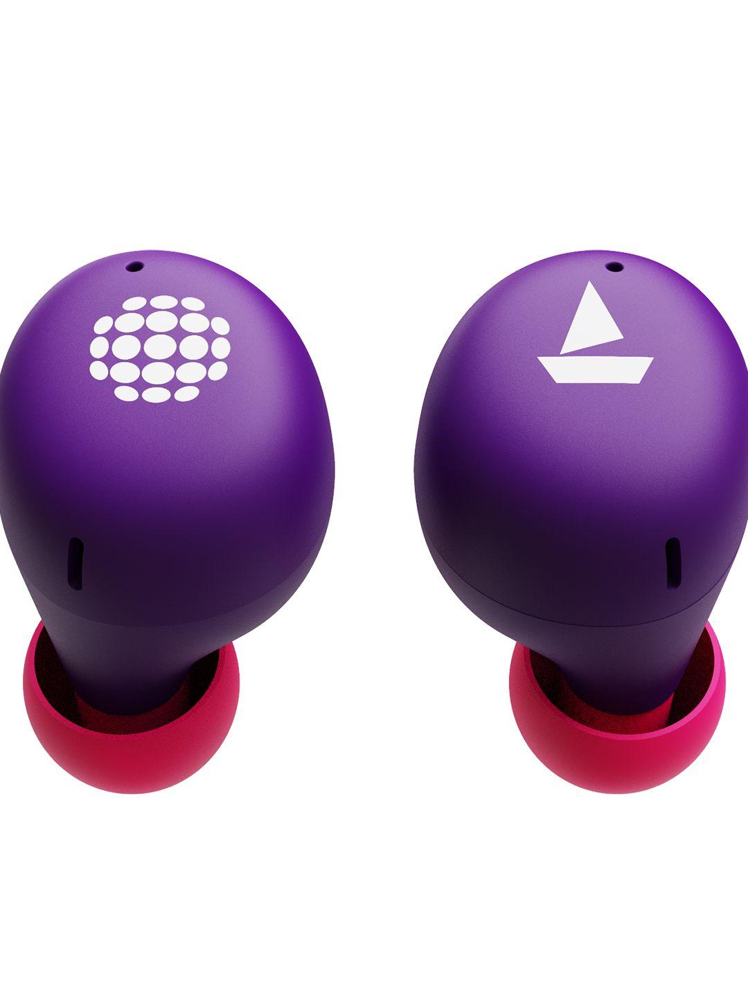 boat airdopes 381 m with upto 20 hours playback tws earbuds - techno purple