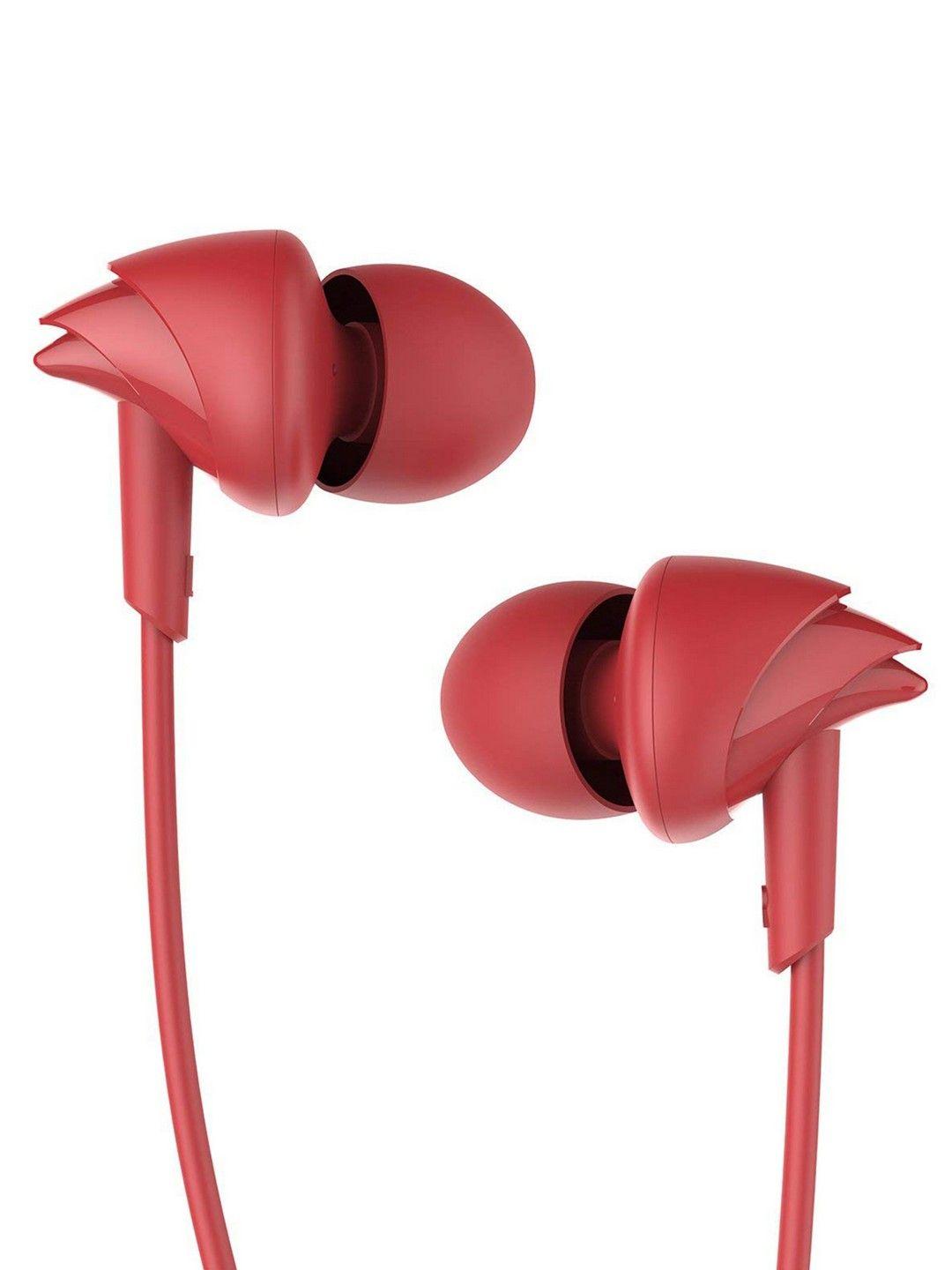 boat bassheads 100 m furious red earphones with enhanced bass hawk-inspired design & mic