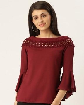 boat-neck bell sleeves tunic