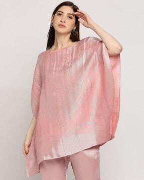 boat-neck kaftan top