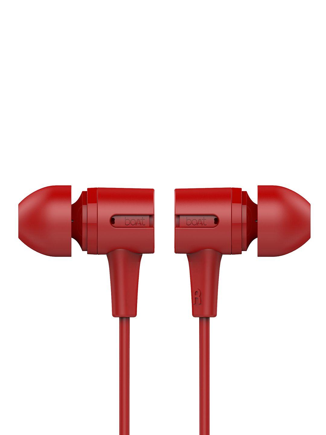 boat ragging red bassheads 102 wired earphones with super extraaaa bass